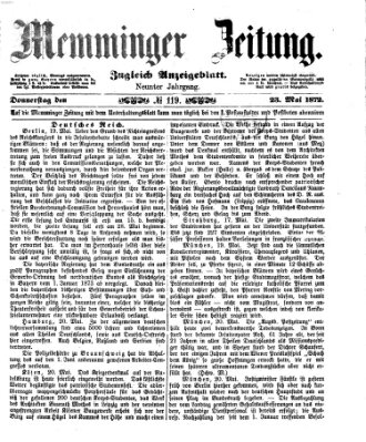 Memminger Zeitung Donnerstag 23. Mai 1872