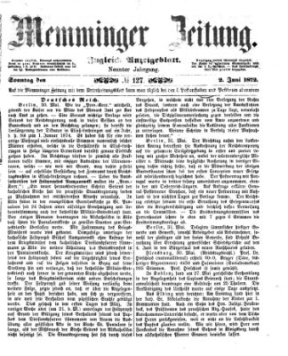Memminger Zeitung Sonntag 2. Juni 1872