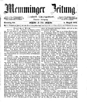 Memminger Zeitung Sonntag 4. August 1872