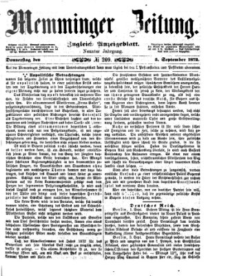 Memminger Zeitung Donnerstag 5. September 1872