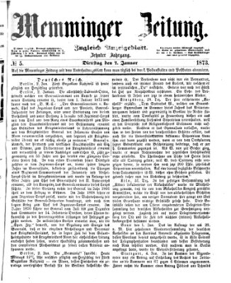 Memminger Zeitung Dienstag 7. Januar 1873