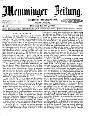 Memminger Zeitung Mittwoch 22. Januar 1873