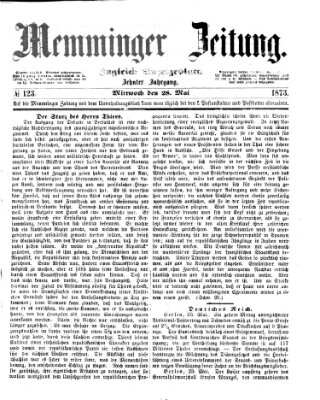 Memminger Zeitung Mittwoch 28. Mai 1873