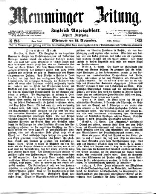 Memminger Zeitung Mittwoch 12. November 1873