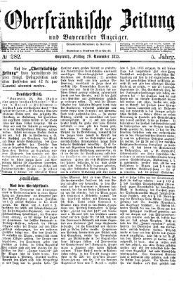Oberfränkische Zeitung und Bayreuther Anzeiger (Bayreuther Anzeiger) Freitag 29. November 1872