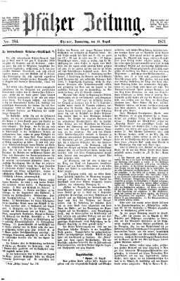 Pfälzer Zeitung Donnerstag 10. August 1871