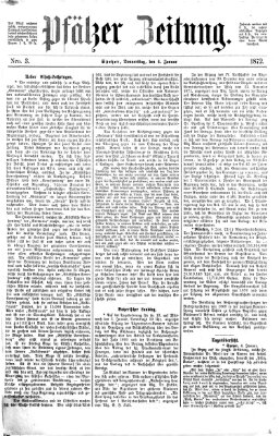 Pfälzer Zeitung Donnerstag 4. Januar 1872