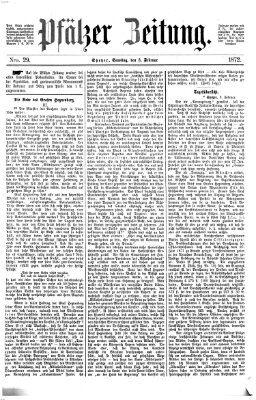 Pfälzer Zeitung Samstag 3. Februar 1872