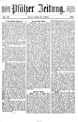 Pfälzer Zeitung Dienstag 13. Februar 1872