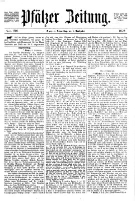 Pfälzer Zeitung Donnerstag 5. September 1872