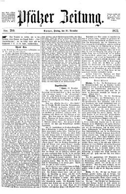 Pfälzer Zeitung Freitag 20. Dezember 1872
