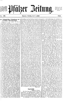 Pfälzer Zeitung Dienstag 28. Januar 1873