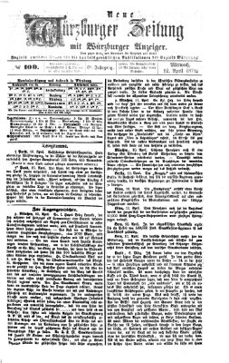 Neue Würzburger Zeitung Mittwoch 12. April 1871