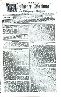 Neue Würzburger Zeitung Donnerstag 25. Mai 1871