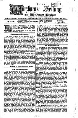 Neue Würzburger Zeitung Samstag 1. Juli 1871