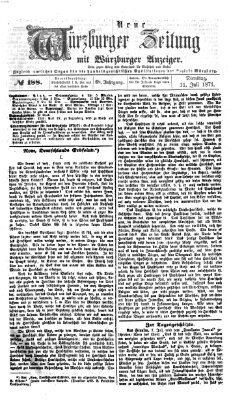 Neue Würzburger Zeitung Dienstag 11. Juli 1871