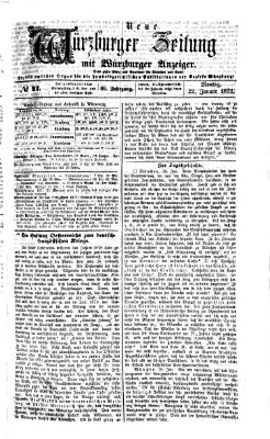 Neue Würzburger Zeitung Montag 22. Januar 1872