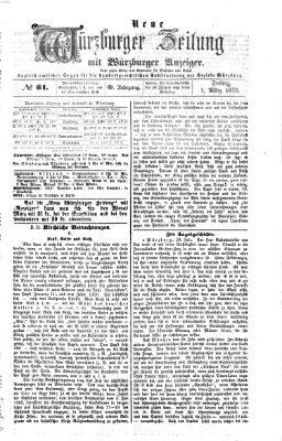 Neue Würzburger Zeitung Freitag 1. März 1872