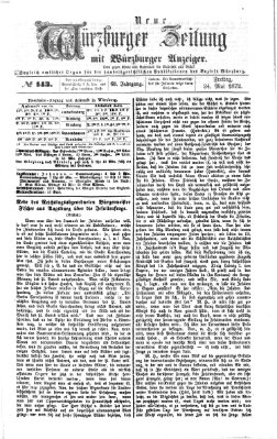 Neue Würzburger Zeitung Freitag 24. Mai 1872
