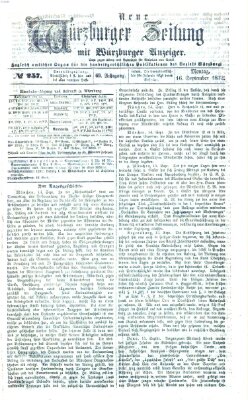 Neue Würzburger Zeitung Montag 16. September 1872