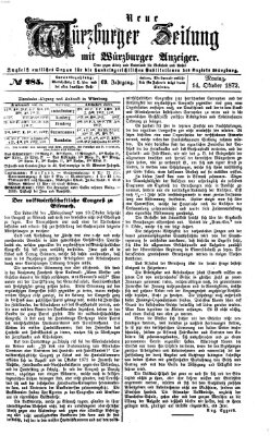 Neue Würzburger Zeitung Montag 14. Oktober 1872
