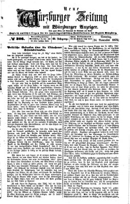 Neue Würzburger Zeitung Sonntag 24. November 1872