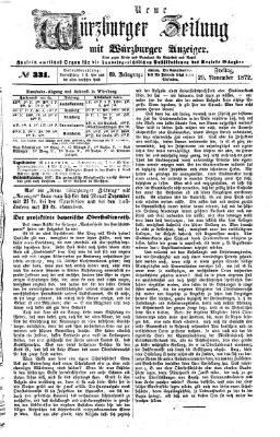 Neue Würzburger Zeitung Freitag 29. November 1872