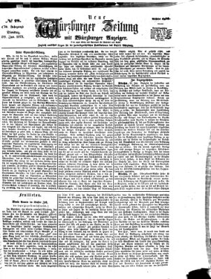 Neue Würzburger Zeitung Dienstag 28. Januar 1873