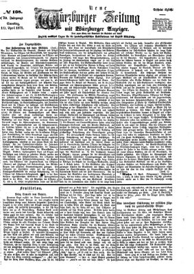 Neue Würzburger Zeitung Samstag 19. April 1873