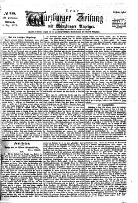 Neue Würzburger Zeitung Mittwoch 6. August 1873
