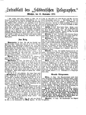 Süddeutscher Telegraph Freitag 16. September 1870