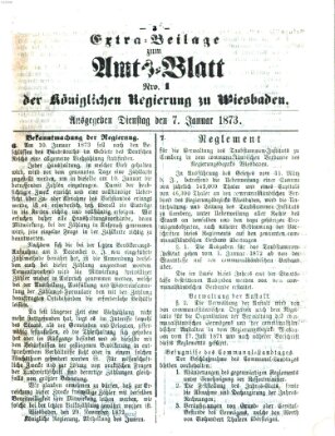 Amtsblatt der Regierung in Wiesbaden (Herzoglich-nassauisches allgemeines Intelligenzblatt) Dienstag 7. Januar 1873