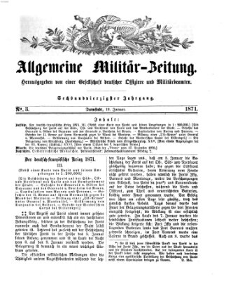 Allgemeine Militär-Zeitung Mittwoch 18. Januar 1871