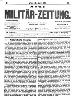 Neue Militär-Zeitung (Militär-Zeitung) Mittwoch 12. April 1871