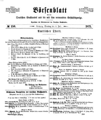 Börsenblatt für den deutschen Buchhandel Dienstag 4. Juli 1871