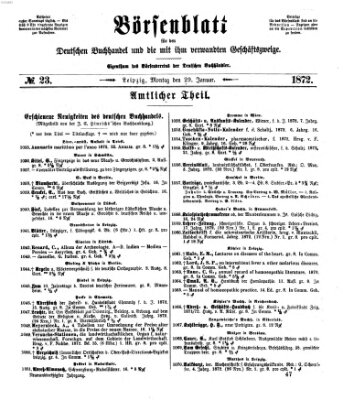 Börsenblatt für den deutschen Buchhandel Montag 29. Januar 1872