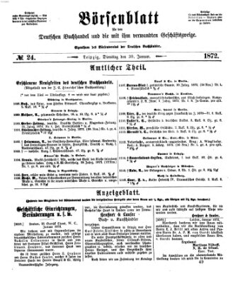Börsenblatt für den deutschen Buchhandel Dienstag 30. Januar 1872