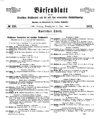 Börsenblatt für den deutschen Buchhandel Dienstag 11. Juni 1872