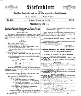 Börsenblatt für den deutschen Buchhandel Mittwoch 28. Mai 1873