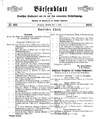 Börsenblatt für den deutschen Buchhandel Freitag 4. Juli 1873