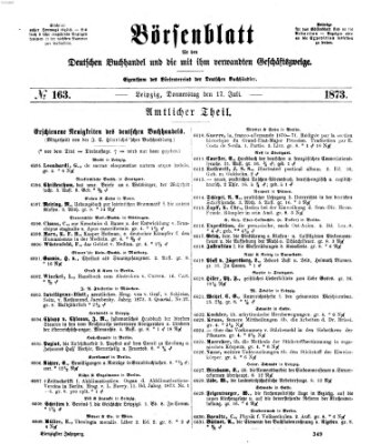 Börsenblatt für den deutschen Buchhandel Donnerstag 17. Juli 1873