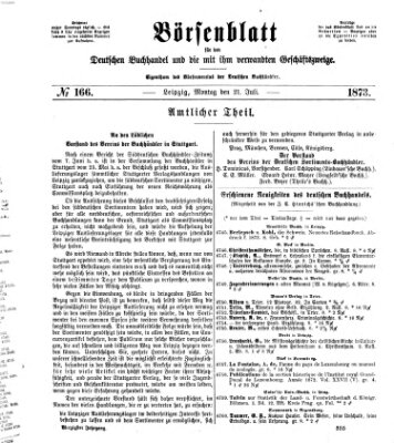 Börsenblatt für den deutschen Buchhandel Montag 21. Juli 1873