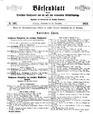 Börsenblatt für den deutschen Buchhandel Mittwoch 24. Dezember 1873