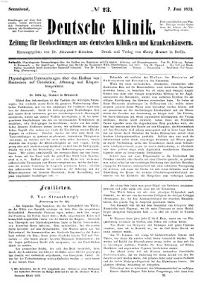 Deutsche Klinik Samstag 7. Juni 1873