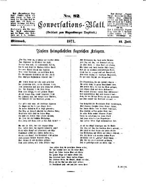 Regensburger Conversations-Blatt (Regensburger Tagblatt) Mittwoch 12. Juli 1871