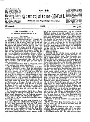 Regensburger Conversations-Blatt (Regensburger Tagblatt) Mittwoch 26. Juli 1871