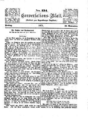 Regensburger Conversations-Blatt (Regensburger Tagblatt) Freitag 10. November 1871