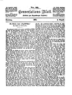Regensburger Conversations-Blatt (Regensburger Tagblatt) Sonntag 4. August 1872