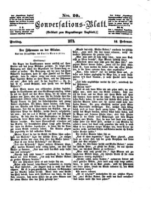Regensburger Conversations-Blatt (Regensburger Tagblatt) Freitag 14. Februar 1873