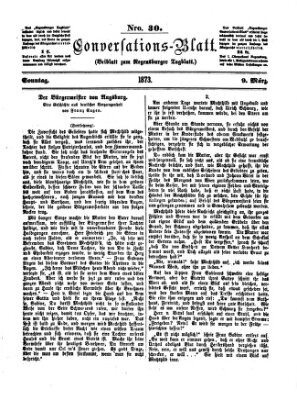 Regensburger Conversations-Blatt (Regensburger Tagblatt) Sonntag 9. März 1873